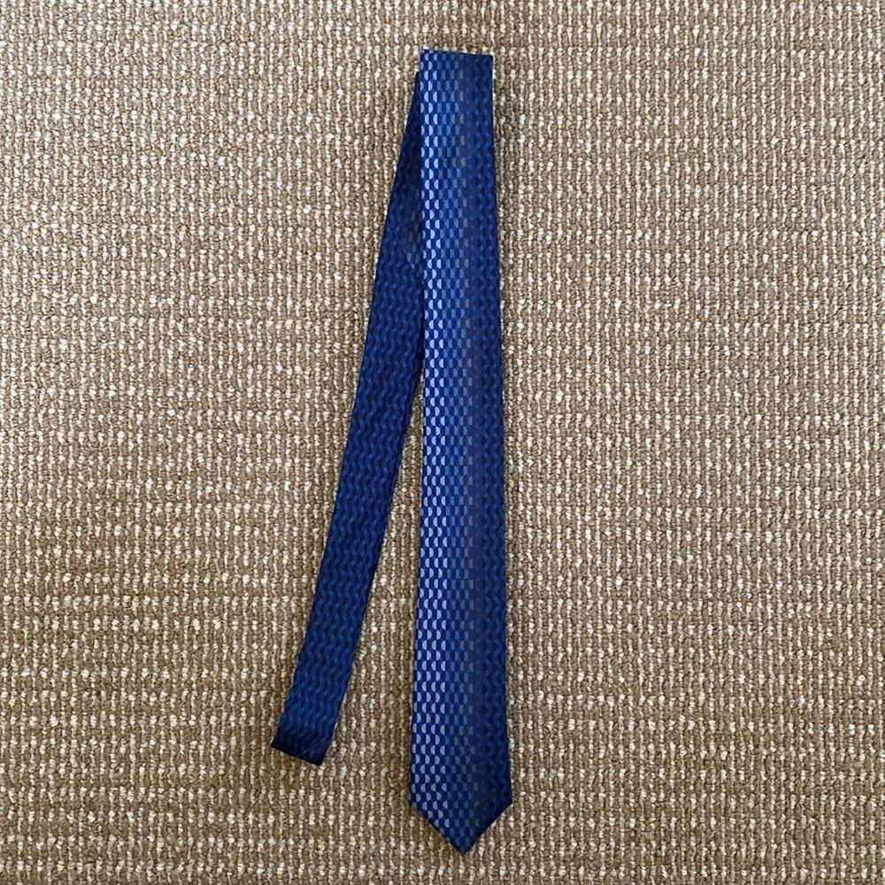 Prada / Men’s Slim Tie / Blue Black Gray / OS - Picture 4 of 8